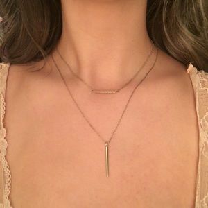 Double Layered Minimalist Gold Necklace